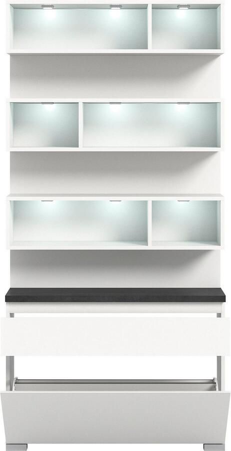 INOSIGN Schoenenkast Skoskap Hoogte 194 cm plaats voor ca. 22 paar schoenen veel opbergruimte - Foto 5