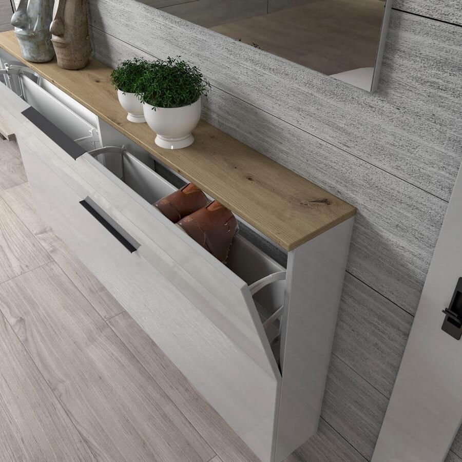 INOSIGN Schoenenkast SPACE schoenenkipper schoenenkast schoenencommode slechts 19 cm diep - Foto 2