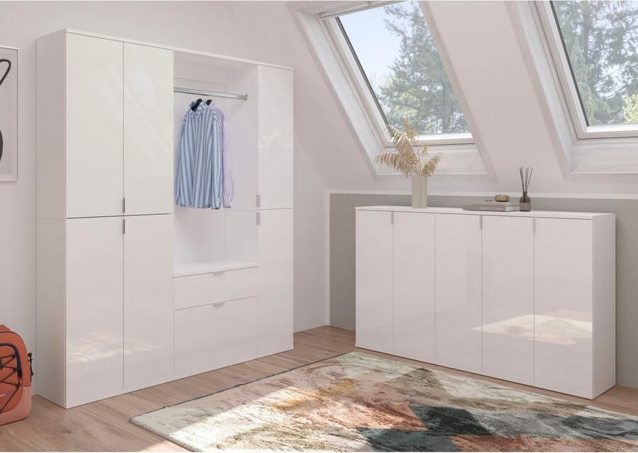 INOSIGN Kast Trondheim Breedte 30 cm 1 Deur 3 Planken 4 Vakken Deurdrager verwisselbaar garderobecommode schoenenkast schoenencommode - Foto 3