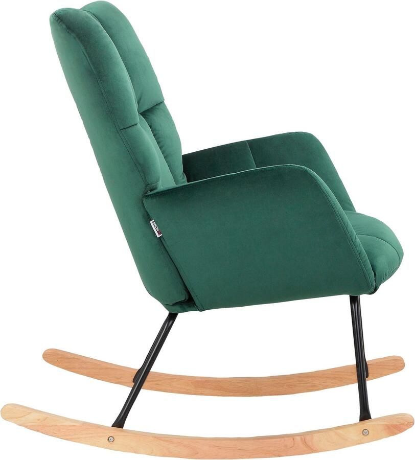 Home affaire Schommelstoel Anika ophaalstoel woonkamer met functie Zacht verdikte zitting en rugleuning poten van metaal en hout zithoogte 48 cm (1 stuk) - Foto 3