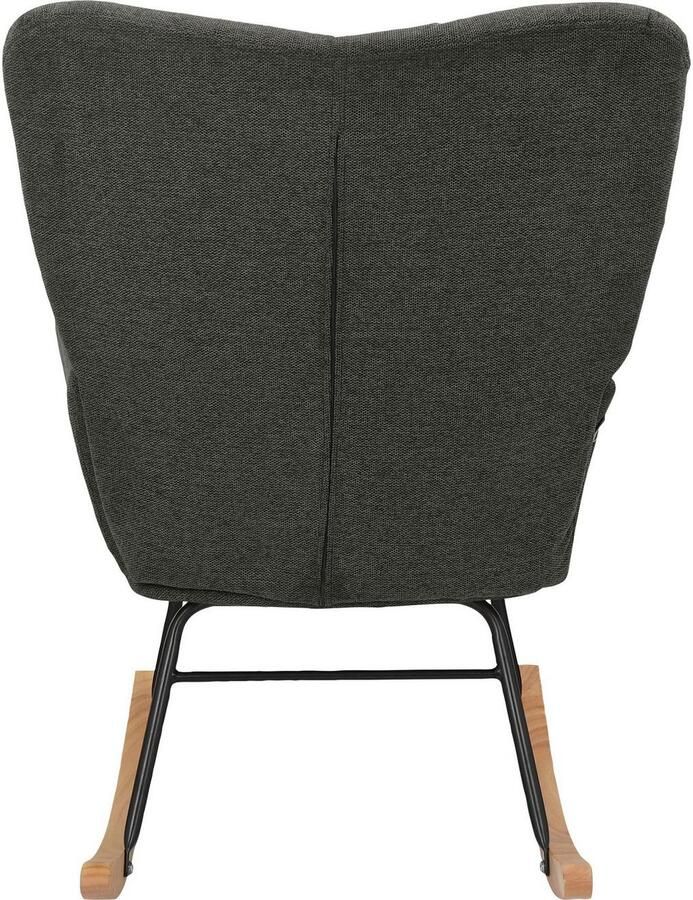 Home affaire Schommelstoel Anika ophaalstoel woonkamer met functie Zacht verdikte zitting en rugleuning poten van metaal en hout zithoogte 48 cm (1 stuk) - Foto 7