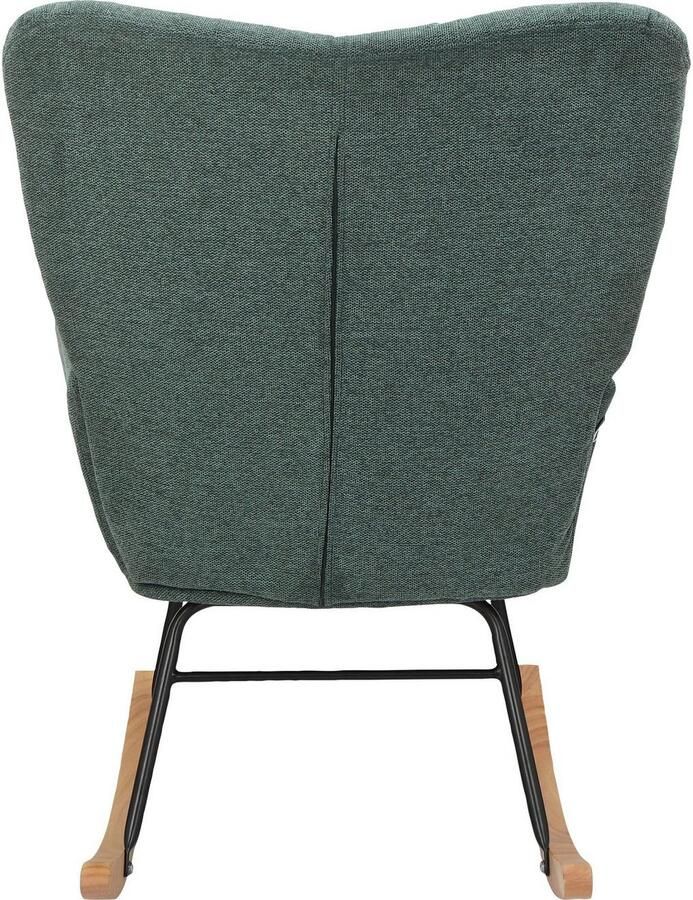 Home affaire Schommelstoel Anika ophaalstoel woonkamer met functie Zacht verdikte zitting en rugleuning poten van metaal en hout zithoogte 48 cm (1 stuk) - Foto 8