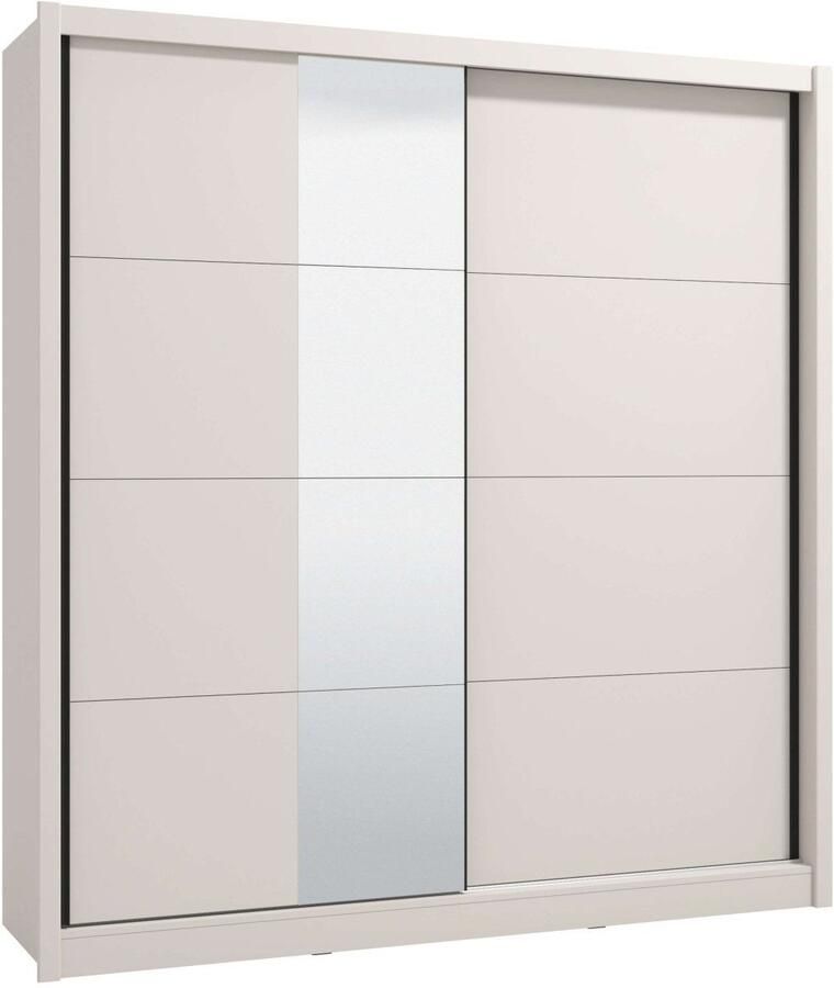 INOSIGN Schuifdeurkast Albi slaapkamerkast linnenkast in cashmere of wit Kledingkast met spiegel MET binneninrichting FSC -gecertificeerd - Foto 5
