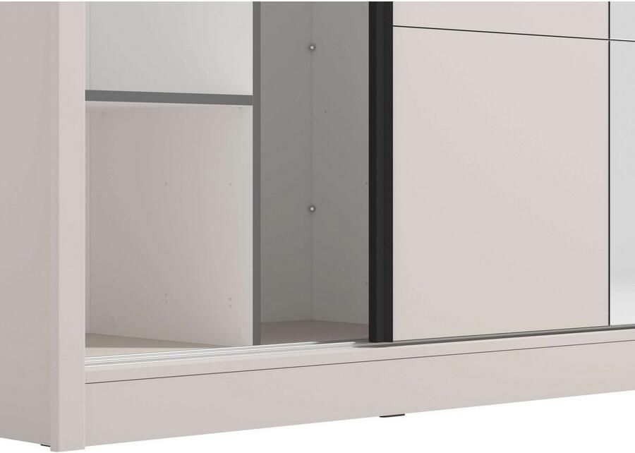 INOSIGN Schuifdeurkast Albi slaapkamerkast linnenkast in cashmere of wit Kledingkast met spiegel MET binneninrichting FSC -gecertificeerd - Foto 3
