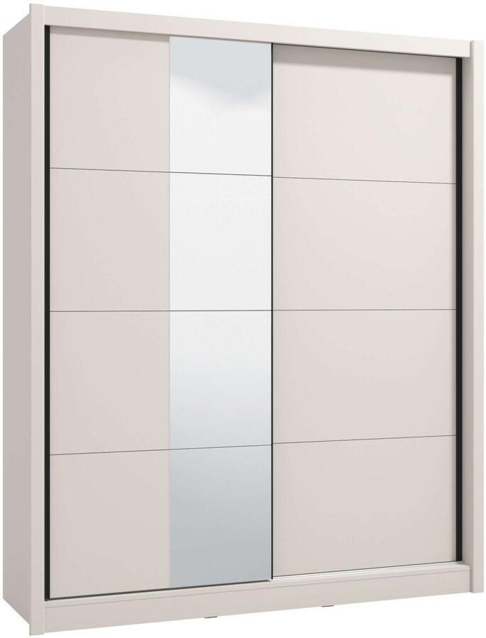 INOSIGN Schuifdeurkast Albi slaapkamerkast linnenkast in cashmere of wit Kledingkast met spiegel MET binneninrichting FSC -gecertificeerd - Foto 5