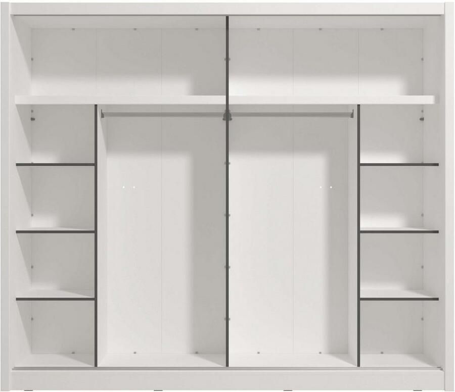 INOSIGN Schuifdeurkast Albi slaapkamerkast linnenkast in cashmere of wit Kledingkast met spiegel MET binneninrichting FSC -gecertificeerd