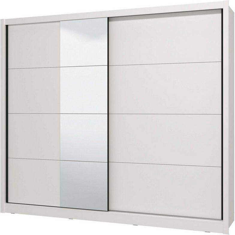 INOSIGN Schuifdeurkast Albi slaapkamerkast linnenkast in cashmere of wit Kledingkast met spiegel MET binneninrichting FSC -gecertificeerd - Foto 2