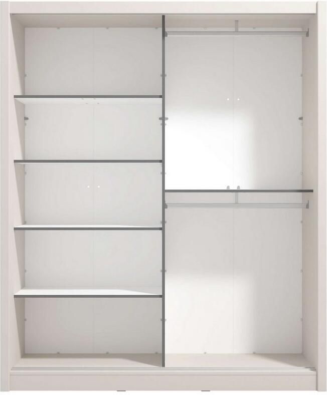 INOSIGN Schuifdeurkast Albi slaapkamerkast linnenkast in cashmere of wit Kledingkast met spiegel MET binneninrichting FSC -gecertificeerd - Foto 3