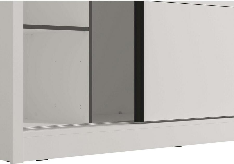 INOSIGN Schuifdeurkast Albi slaapkamerkast linnenkast in cashmere of wit Kledingkast met spiegel MET binneninrichting FSC -gecertificeerd - Foto 4