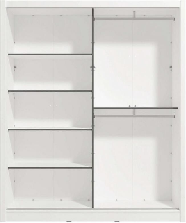 INOSIGN Schuifdeurkast Albi slaapkamerkast linnenkast in cashmere of wit Kledingkast met spiegel MET binneninrichting FSC -gecertificeerd - Foto 3