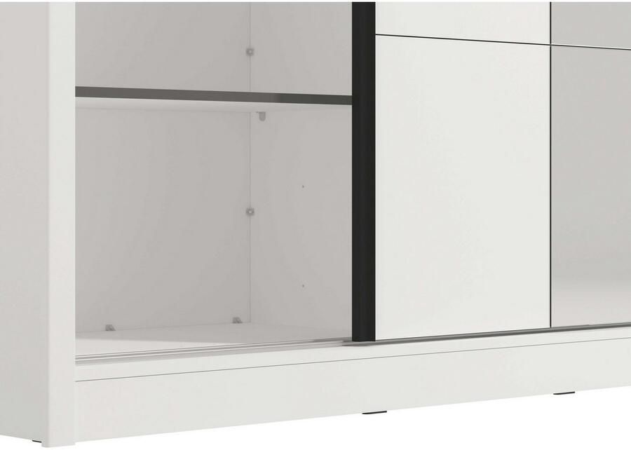 INOSIGN Schuifdeurkast Albi slaapkamerkast linnenkast in cashmere of wit Kledingkast met spiegel MET binneninrichting FSC -gecertificeerd