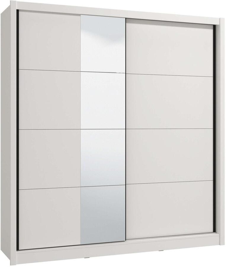 INOSIGN Schuifdeurkast Albi slaapkamerkast linnenkast in cashmere of wit Kledingkast met spiegel MET binneninrichting FSC -gecertificeerd - Foto 5