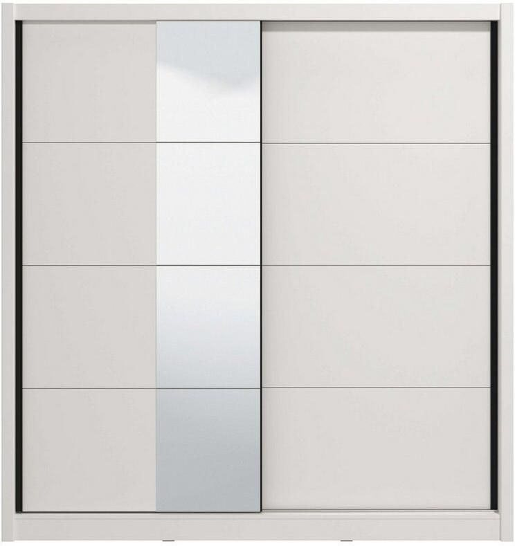 INOSIGN Schuifdeurkast Albi slaapkamerkast linnenkast in cashmere of wit Kledingkast met spiegel MET binneninrichting FSC -gecertificeerd - Foto 2