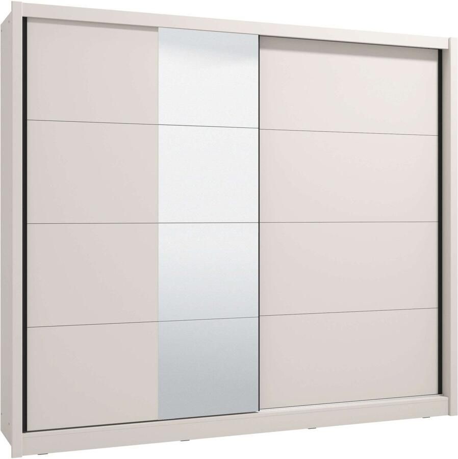 INOSIGN Schuifdeurkast Albi slaapkamerkast linnenkast in cashmere of wit Kledingkast met spiegel MET binneninrichting FSC -gecertificeerd - Foto 5