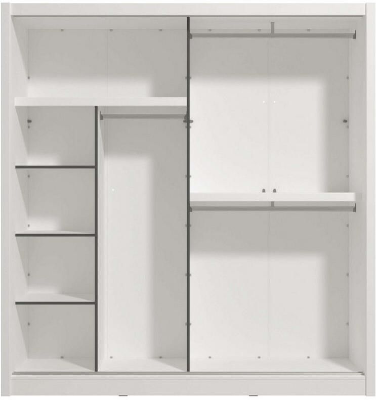 INOSIGN Schuifdeurkast Albi slaapkamerkast linnenkast in cashmere of wit Kledingkast met spiegel MET binneninrichting FSC -gecertificeerd