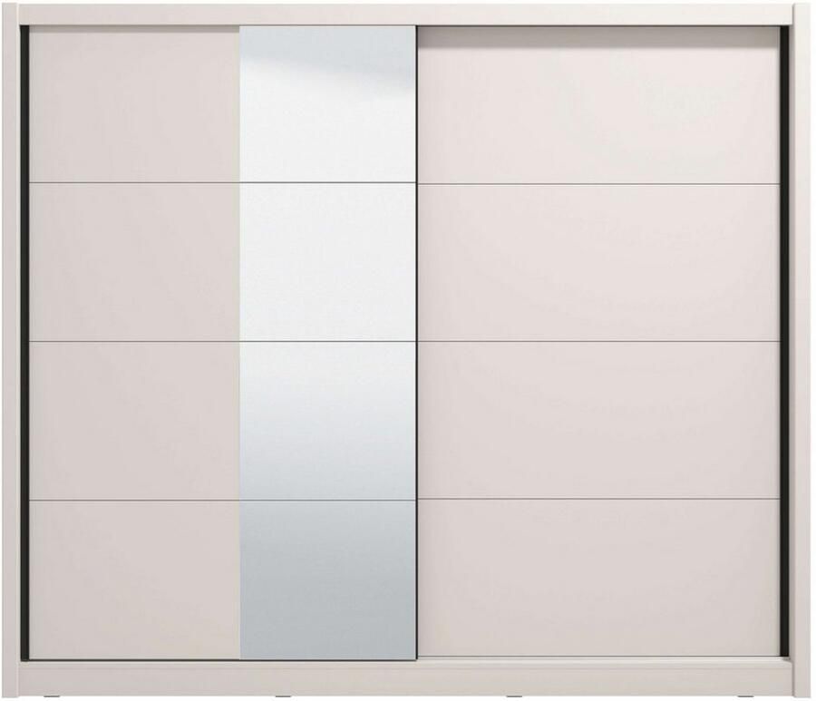 INOSIGN Schuifdeurkast Albi slaapkamerkast linnenkast in cashmere of wit Kledingkast met spiegel MET binneninrichting FSC -gecertificeerd