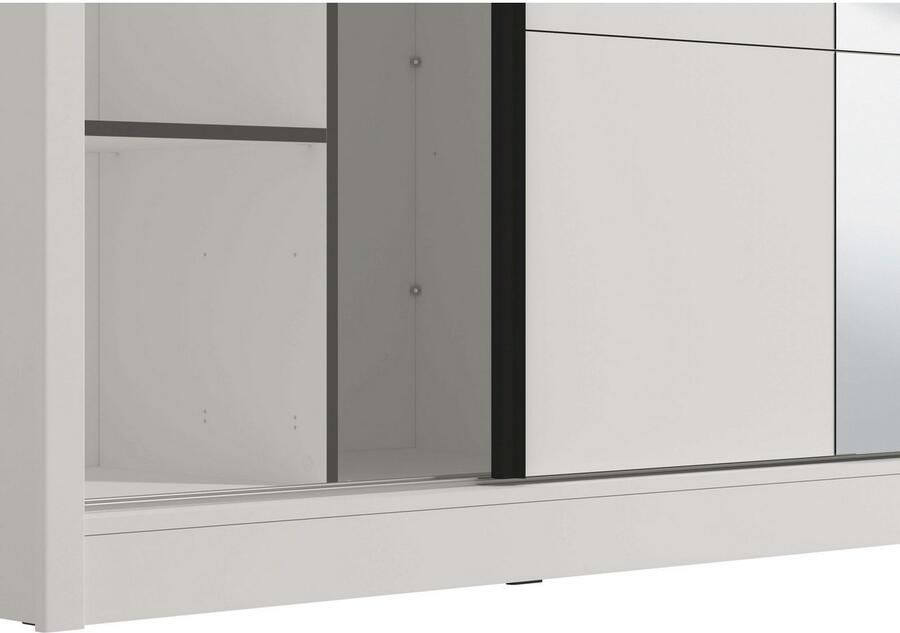 INOSIGN Schuifdeurkast Albi slaapkamerkast linnenkast in cashmere of wit Kledingkast met spiegel MET binneninrichting FSC -gecertificeerd - Foto 3