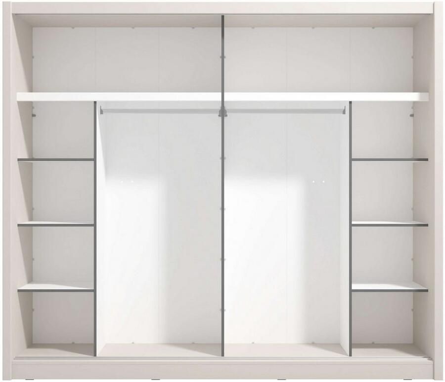 INOSIGN Schuifdeurkast Albi slaapkamerkast linnenkast in cashmere of wit Kledingkast met spiegel MET binneninrichting FSC -gecertificeerd - Foto 2