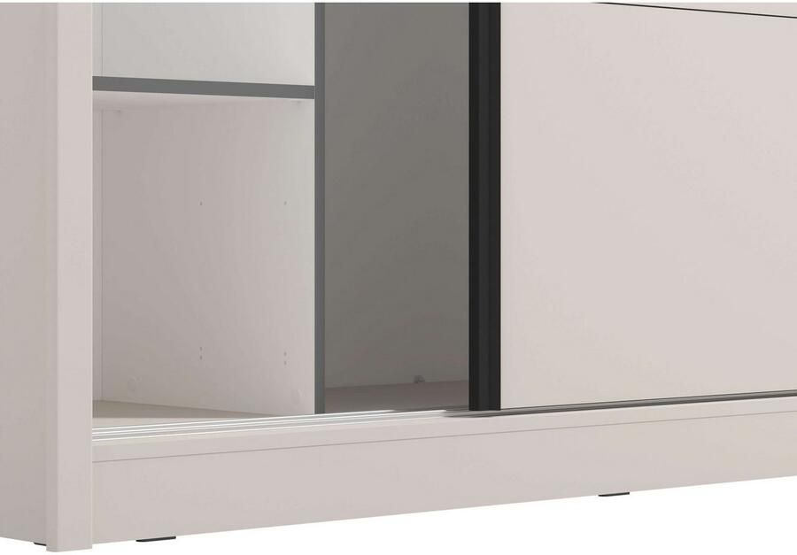 INOSIGN Schuifdeurkast Albi slaapkamerkast linnenkast in cashmere of wit Kledingkast met spiegel MET binneninrichting FSC -gecertificeerd - Foto 4