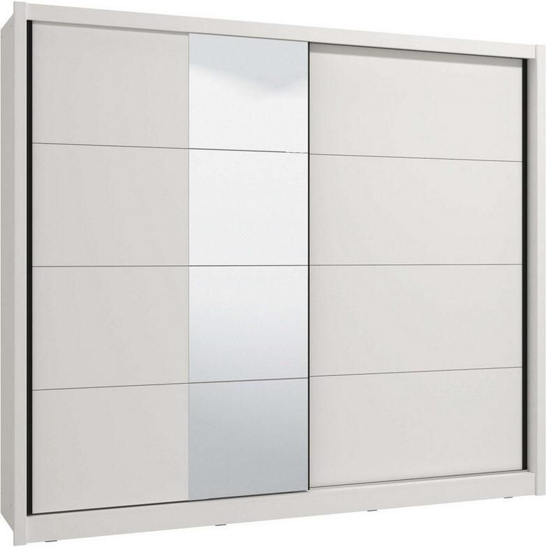 INOSIGN Schuifdeurkast Albi slaapkamerkast linnenkast in cashmere of wit Kledingkast met spiegel MET binneninrichting FSC -gecertificeerd - Foto 3