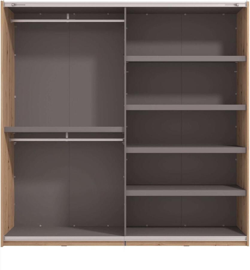 INOSIGN Schuifdeurkast Ascalon met spiegel en 3D-lamellen FSC-gecertificeerd gemaakt in Europa