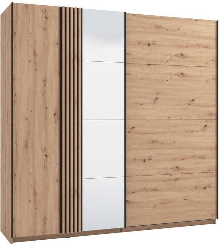 INOSIGN Schuifdeurkast Ascalon met spiegel en 3D-lamellen FSC-gecertificeerd gemaakt in Europa - Foto 5