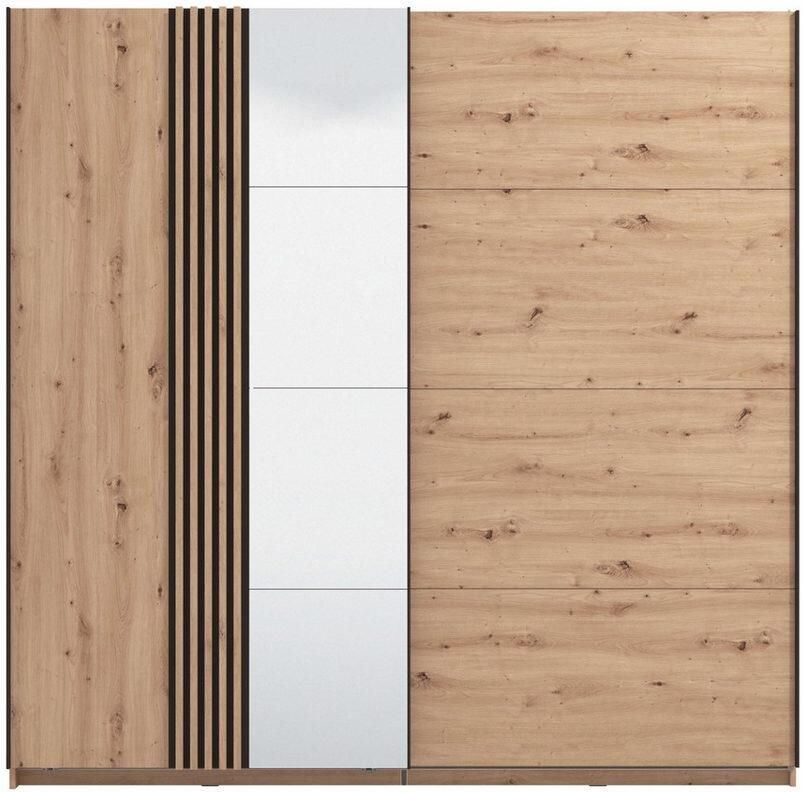 INOSIGN Schuifdeurkast Ascalon met spiegel en 3D-lamellen FSC-gecertificeerd gemaakt in Europa - Foto 2