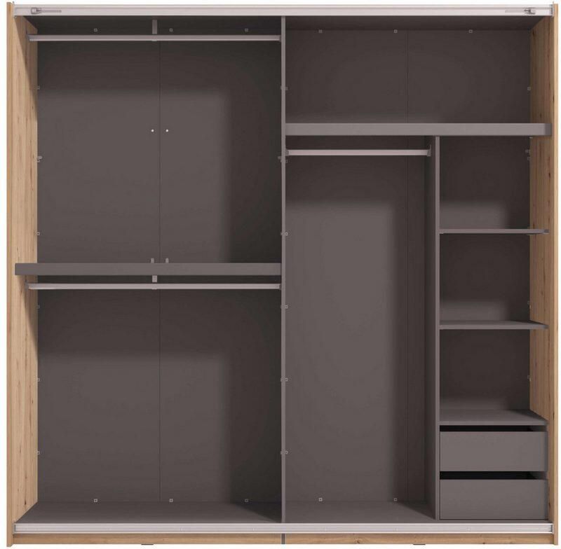 INOSIGN Schuifdeurkast Ascalon met spiegel en 3D-lamellen FSC-gecertificeerd gemaakt in Europa - Foto 3