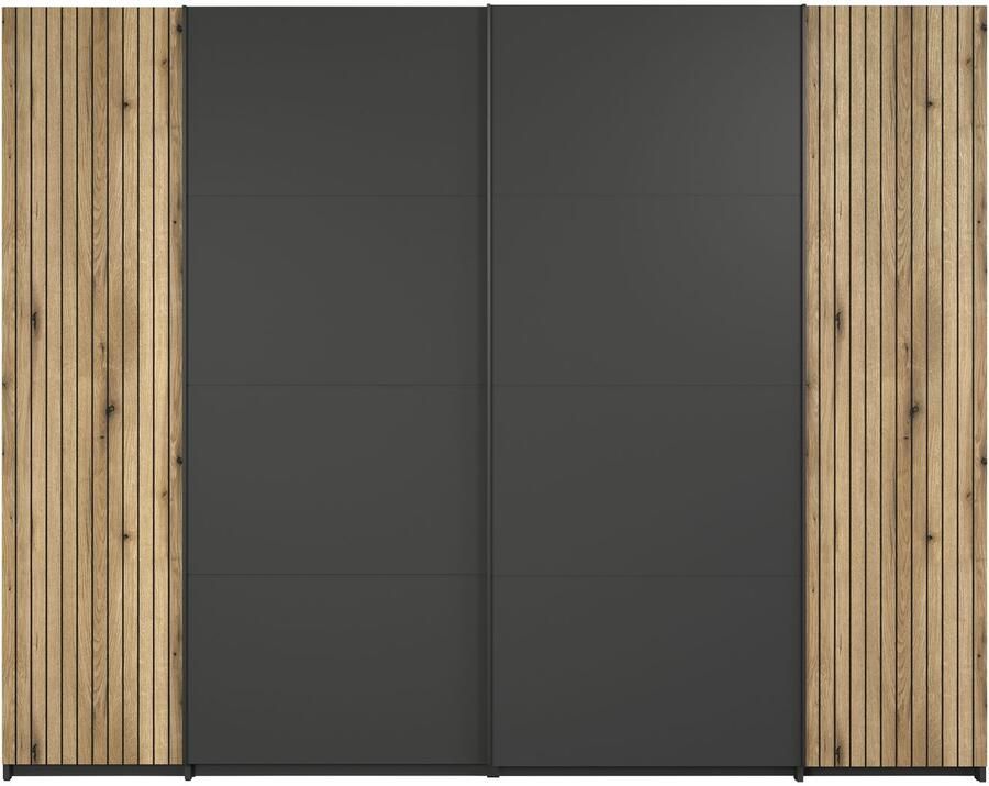 INOSIGN Schuifdeurkast Estepona Kledingkast in grijs eik optioneel met passe-partout inlegplanken