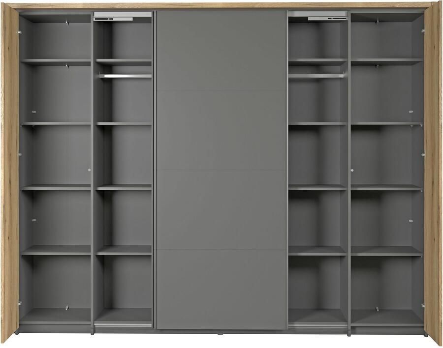 INOSIGN Schuifdeurkast Estepona Kledingkast in grijs eik optioneel met passe-partout inlegplanken - Foto 2