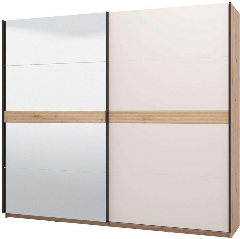 INOSIGN Schuifdeurkast Modena breedte 245 cm FSC-gecertificeerd trendkleur cashmere Slaapkamerkast met spiegel met verschillende binneninrichtingen - Foto 5