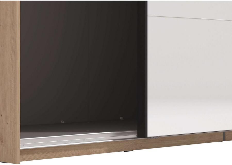 INOSIGN Schuifdeurkast Modena breedte 245 cm FSC-gecertificeerd trendkleur cashmere Slaapkamerkast met spiegel met verschillende binneninrichtingen - Foto 6