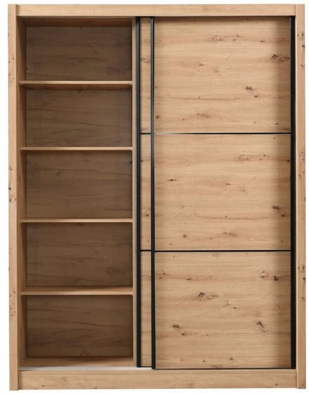 INOSIGN Schuifdeurkast Navara kledingkast linnenkast in 3 breedtes met complete binnenuitrusting fsc -gecertificeerd - Foto 4