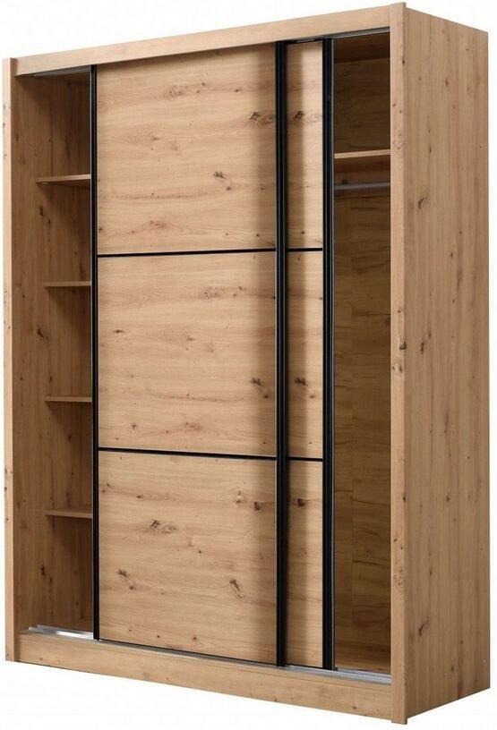 INOSIGN Schuifdeurkast Navara kledingkast linnenkast in 3 breedtes met complete binnenuitrusting fsc -gecertificeerd - Foto 7