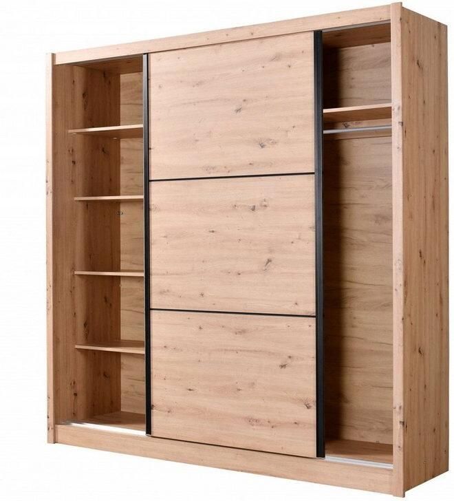 INOSIGN Schuifdeurkast Navara kledingkast linnenkast in 3 breedtes met complete binnenuitrusting fsc -gecertificeerd - Foto 8