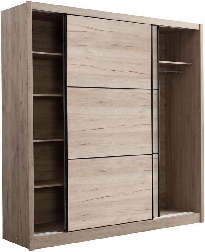 INOSIGN Schuifdeurkast Navara kledingkast linnenkast in 3 breedtes met complete binnenuitrusting fsc -gecertificeerd - Foto 5