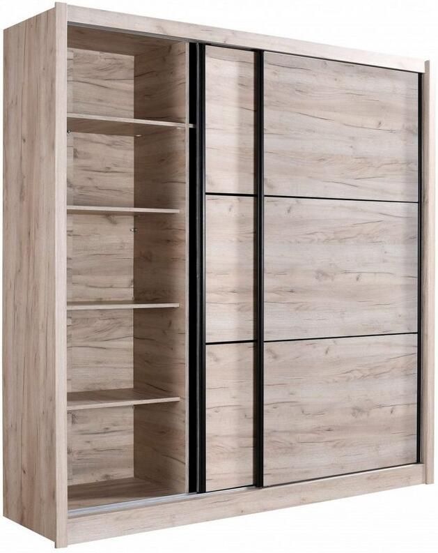 INOSIGN Schuifdeurkast Navara kledingkast linnenkast in 3 breedtes met complete binnenuitrusting fsc -gecertificeerd - Foto 8