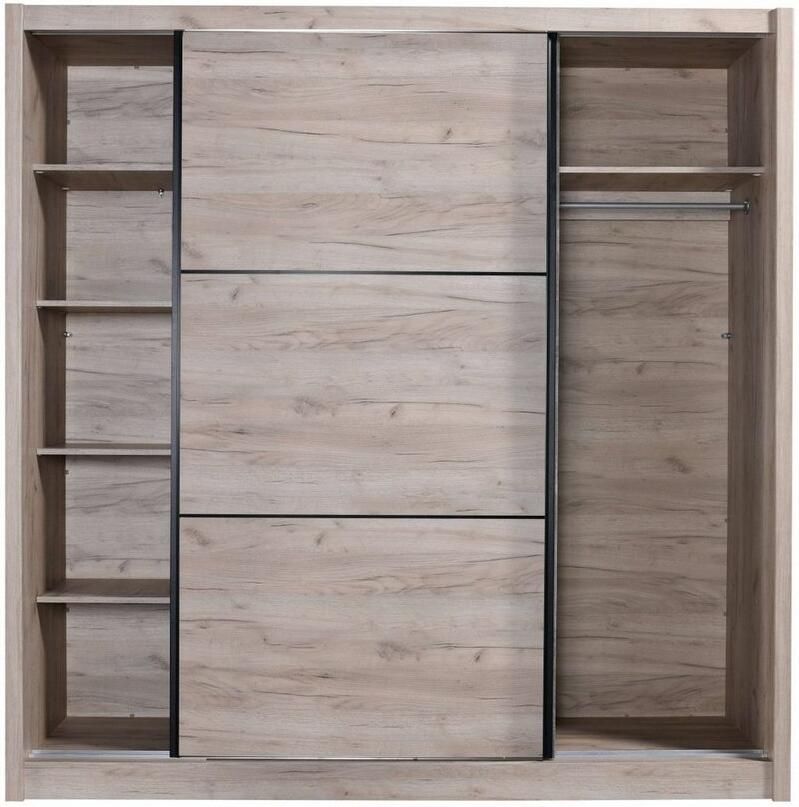 INOSIGN Schuifdeurkast Navara kledingkast linnenkast in 3 breedtes met complete binnenuitrusting fsc -gecertificeerd - Foto 4