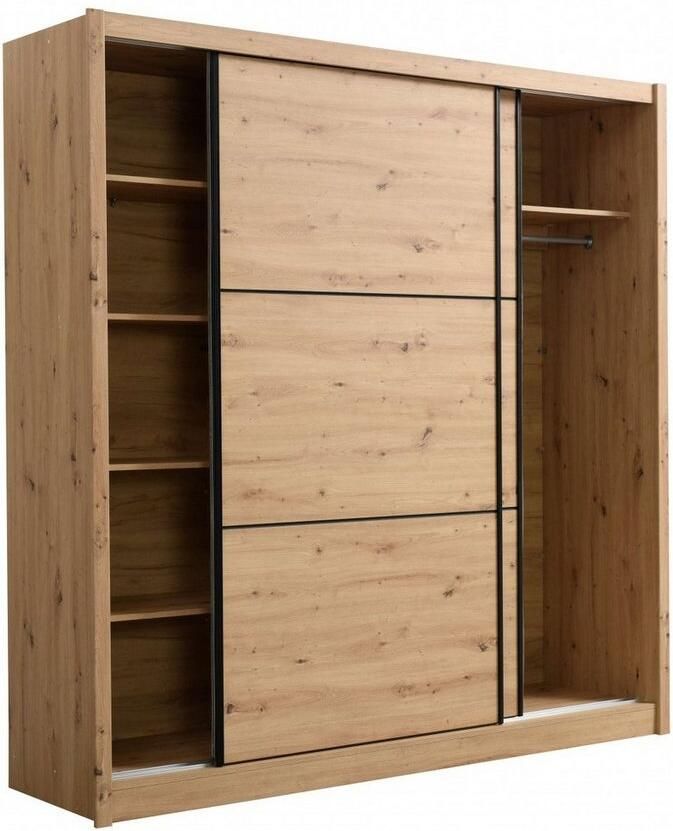 INOSIGN Schuifdeurkast Navara kledingkast linnenkast in 3 breedtes met complete binnenuitrusting fsc -gecertificeerd - Foto 6