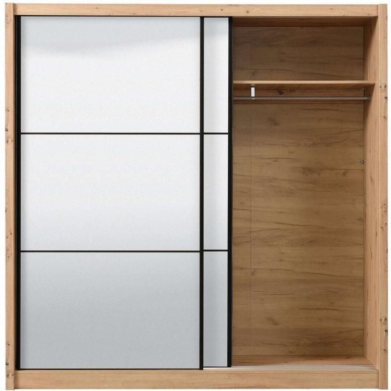 INOSIGN Schuifdeurkast Navara kledingkast met spiegel linnenkast met volledige spiegelfront fsc -gecertificeerd 213 5x215 5x61cm - Foto 5