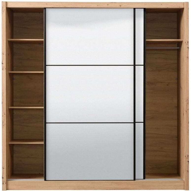 INOSIGN Schuifdeurkast Navara kledingkast met spiegel linnenkast met volledige spiegelfront fsc -gecertificeerd 213 5x215 5x61cm - Foto 7