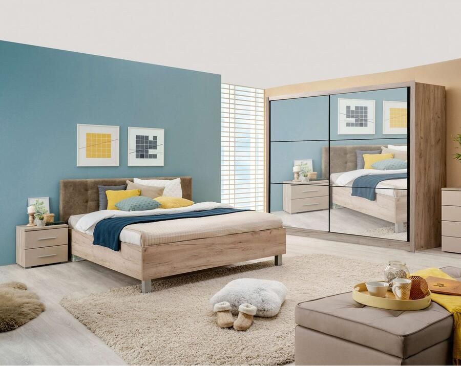 INOSIGN Schuifdeurkast Navara kledingkast met spiegel linnenkast met volledige spiegelfront fsc -gecertificeerd 213 5x215 5x61cm - Foto 4