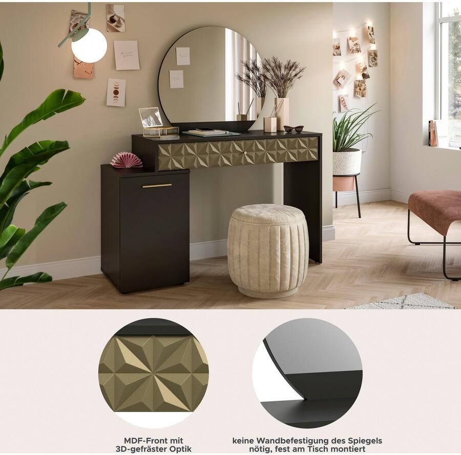 INOSIGN Sidetable Föhnkast kaptafel make-uptafel inclusief spiegel - Foto 2