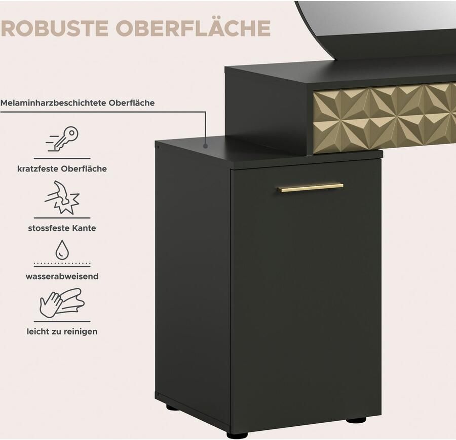 INOSIGN Sidetable Föhnkast kaptafel make-uptafel inclusief spiegel - Foto 5