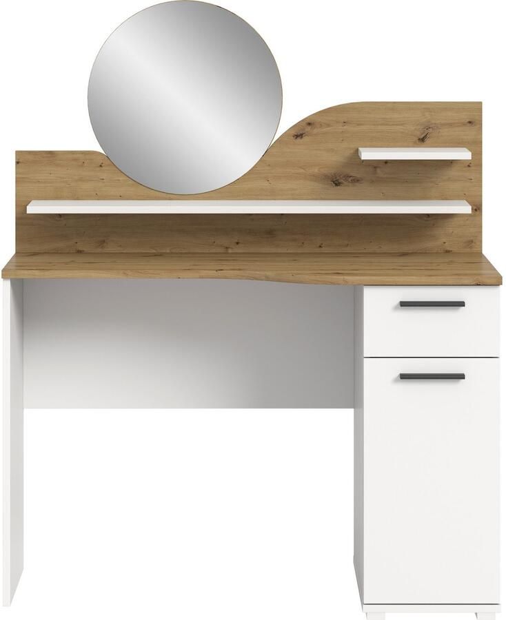 INOSIGN Sidetable Hegomi Breedte 110 cm 1 deur 1 lade 2 legplanken 1 spiegel - Foto 2