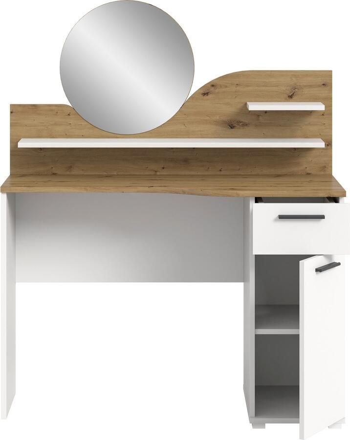 INOSIGN Sidetable Hegomi Breedte 110 cm 1 deur 1 lade 2 legplanken 1 spiegel - Foto 3