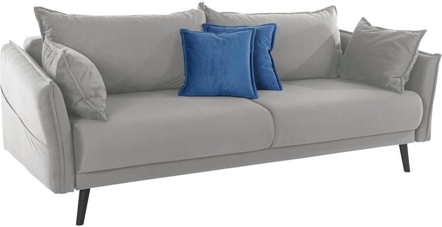 INOSIGN Slaapbank Asra incl. slaapfunctie en bedkist zijzak in de armleuning binnenvering - Foto 7