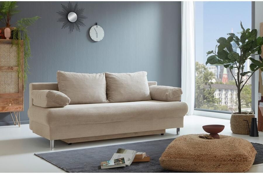 INOSIGN Slaapbank Como 2-zits pocketvering breedte 196 cm incl. rug- en armleuningkussens - Foto 2