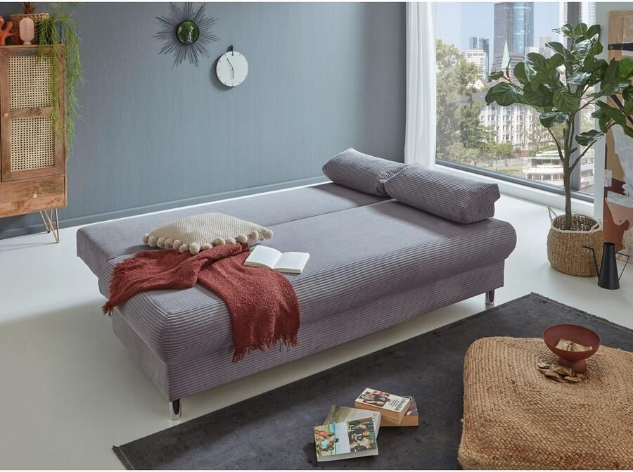 INOSIGN Slaapbank Como 2-zits pocketvering breedte 196 cm incl. rug- en armleuningkussens