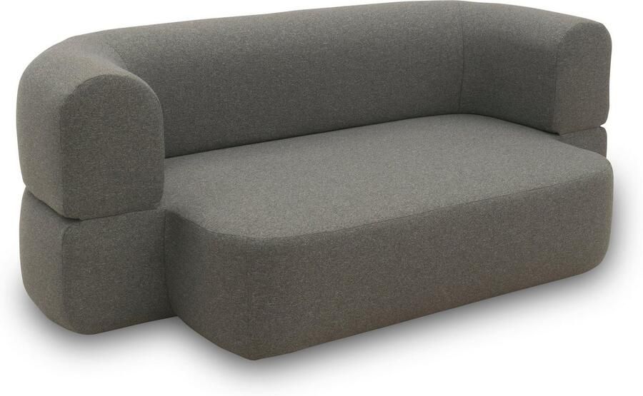 INOSIGN Slaapbank Denair ovaal pocketvering slaapbank organisch design. Breedte 208cm 2-zitsbank kan worden omgevormd tot een ligoppervlak door hem neer te klappen - Foto 5